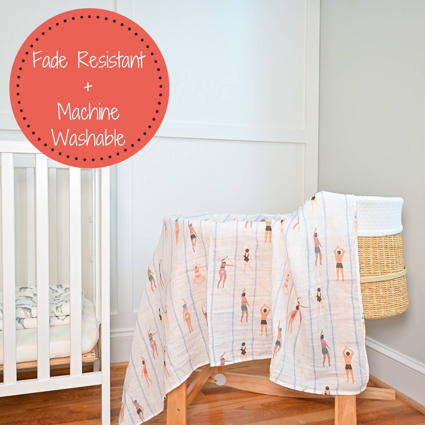 LollyBanks - Born to Swim Baby Swaddle Blanket