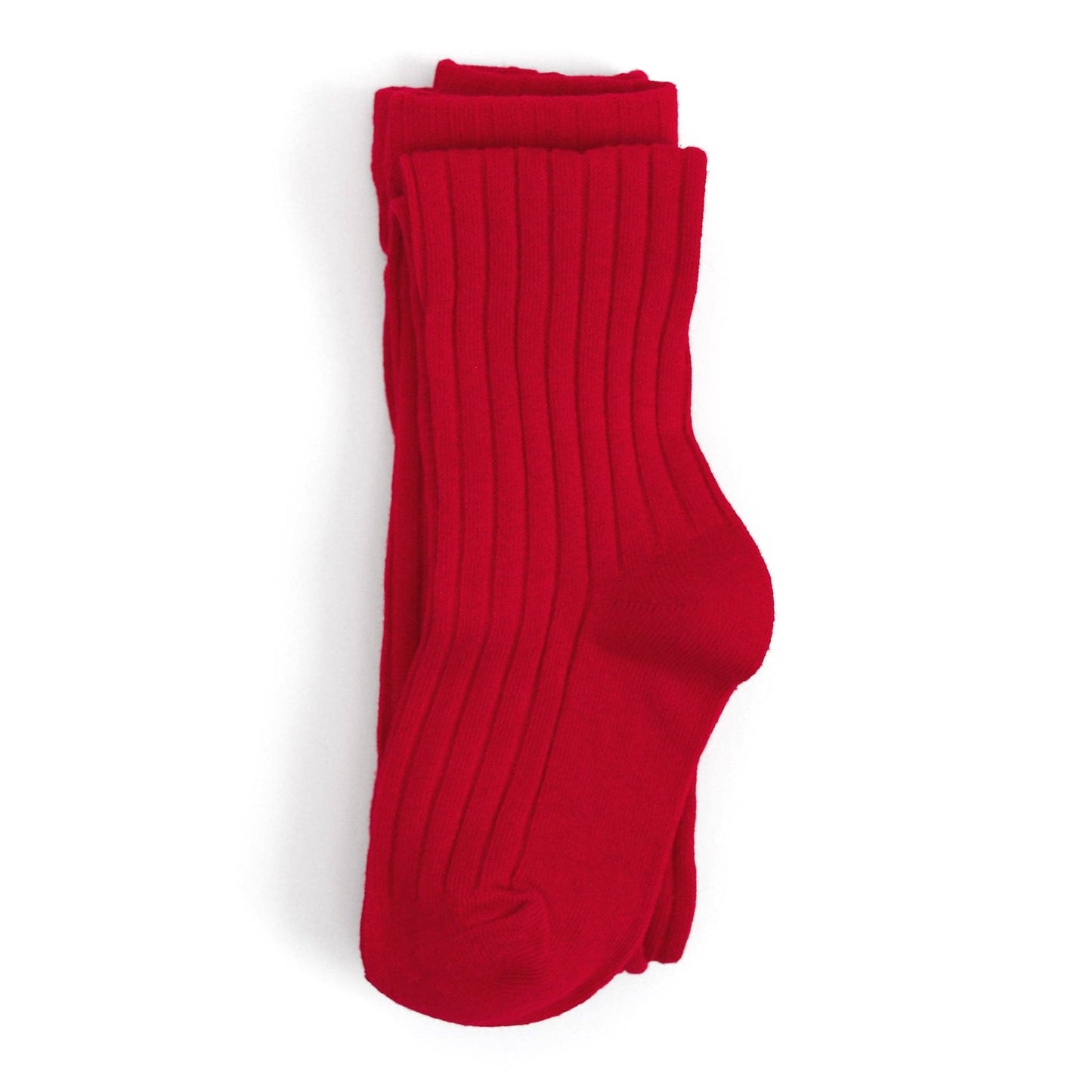 Ribbed tights in apple red