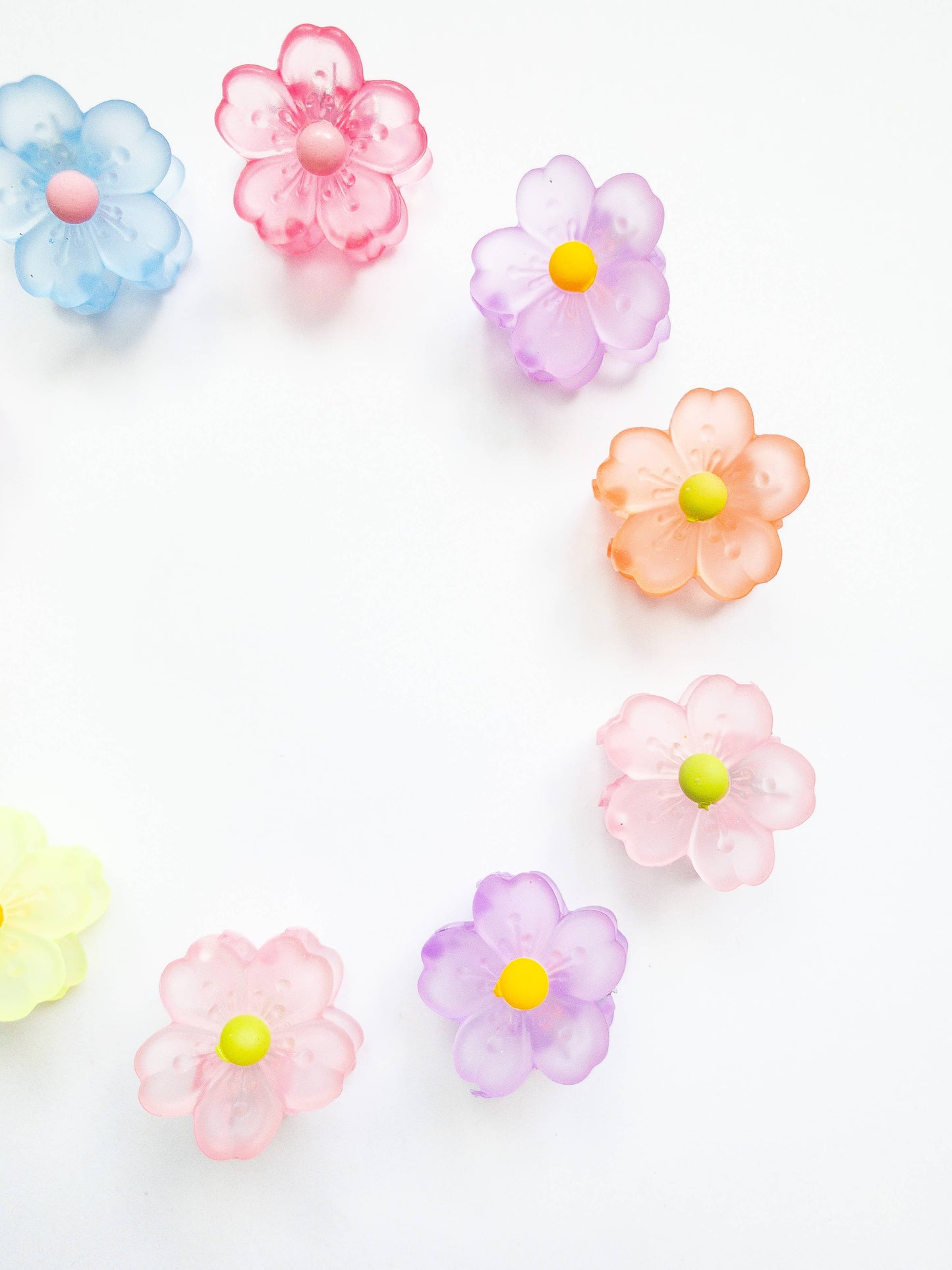 Sakura Flower Small Hair Claws - 10pk