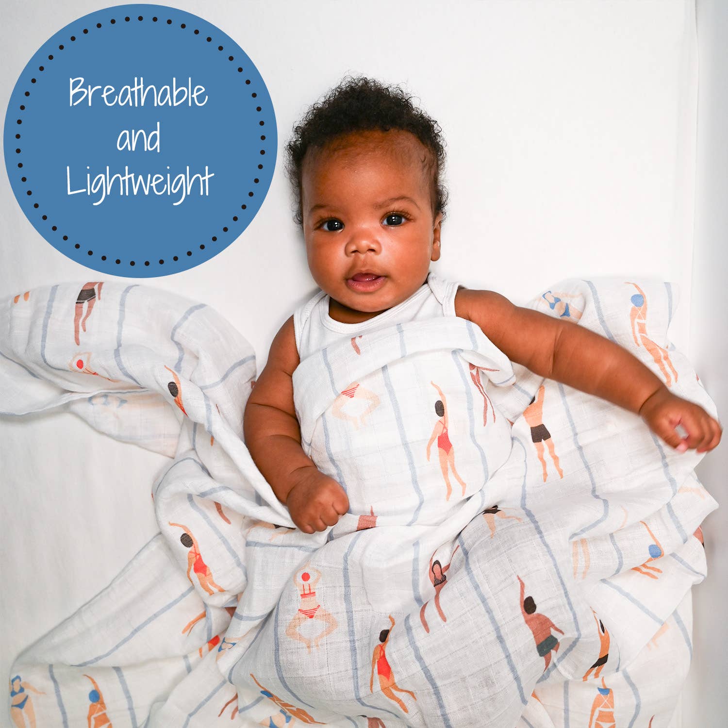 LollyBanks - Born to Swim Baby Swaddle Blanket
