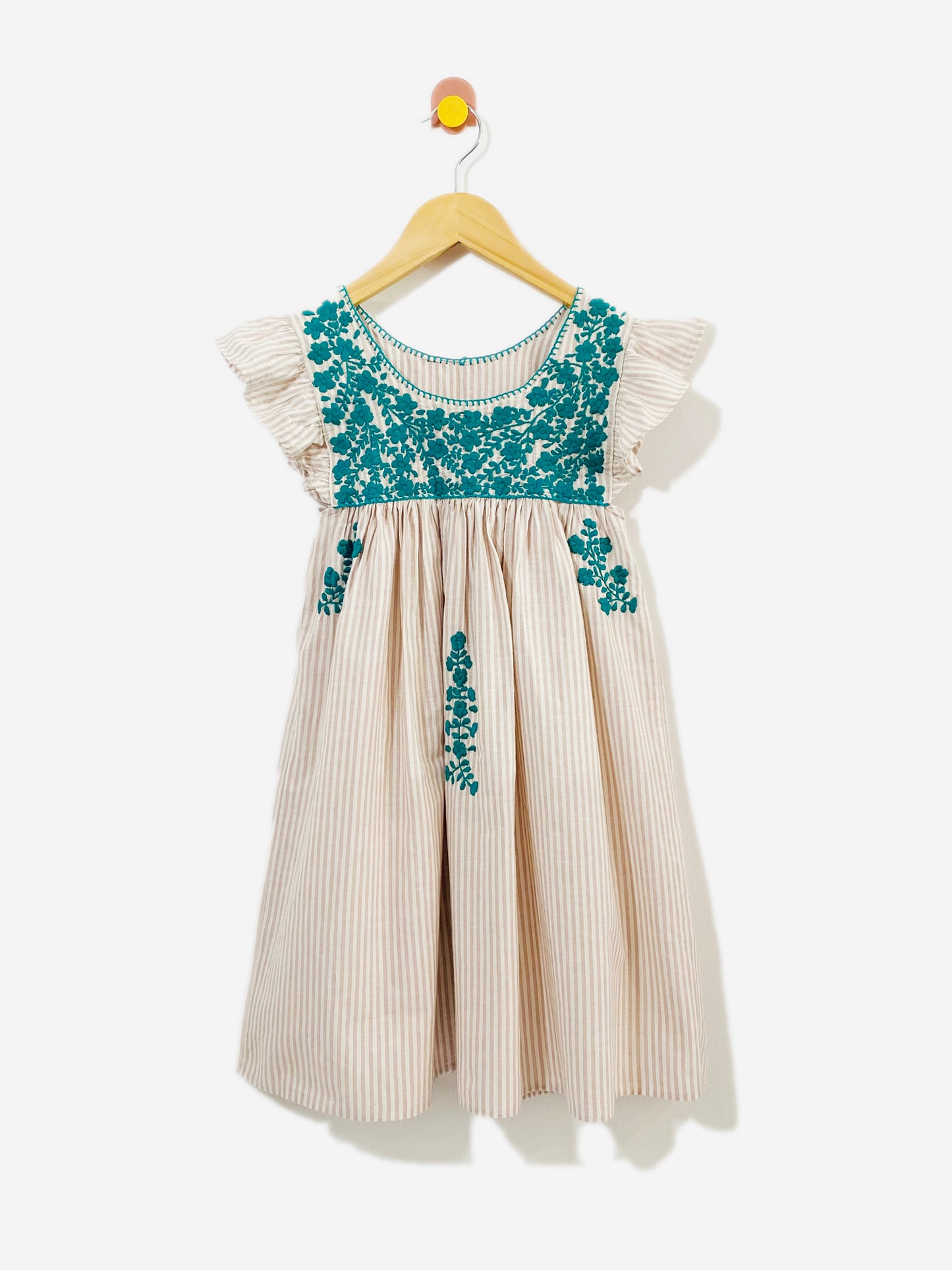 Pink Chicken x Allegra & Luca embroidered dress / 8Y