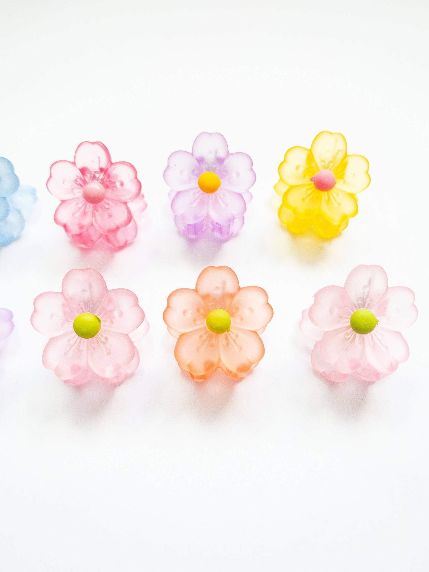Sakura Flower Small Hair Claws - 10pk