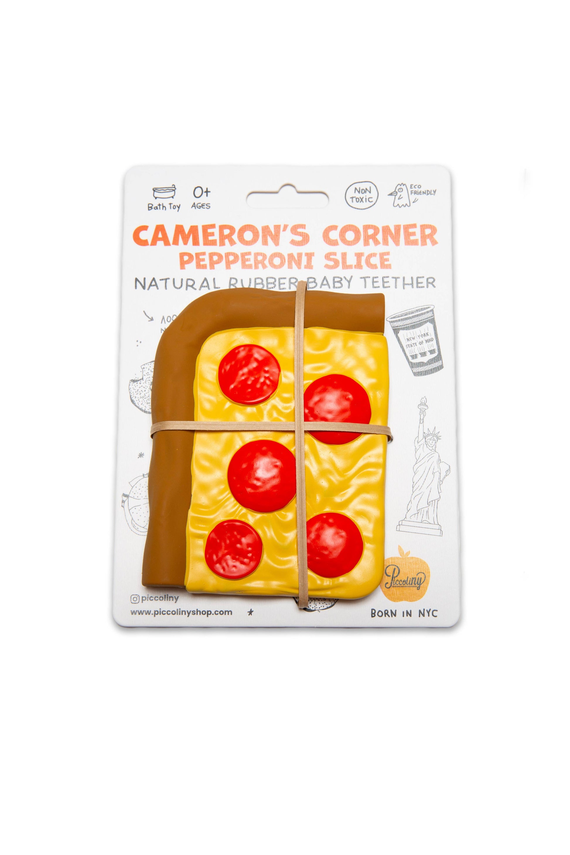 PiccoliNY Cameron’s Corner Pepperoni Slice Teether