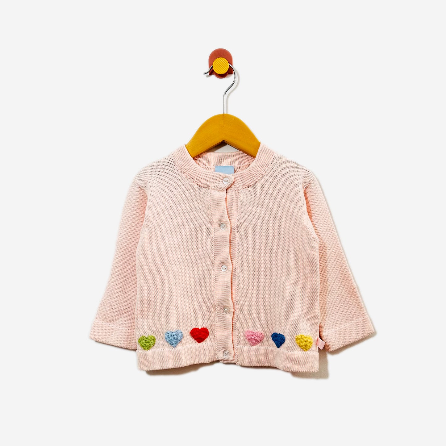 Bella Bliss Embroidered Heart Cardigan / 18M