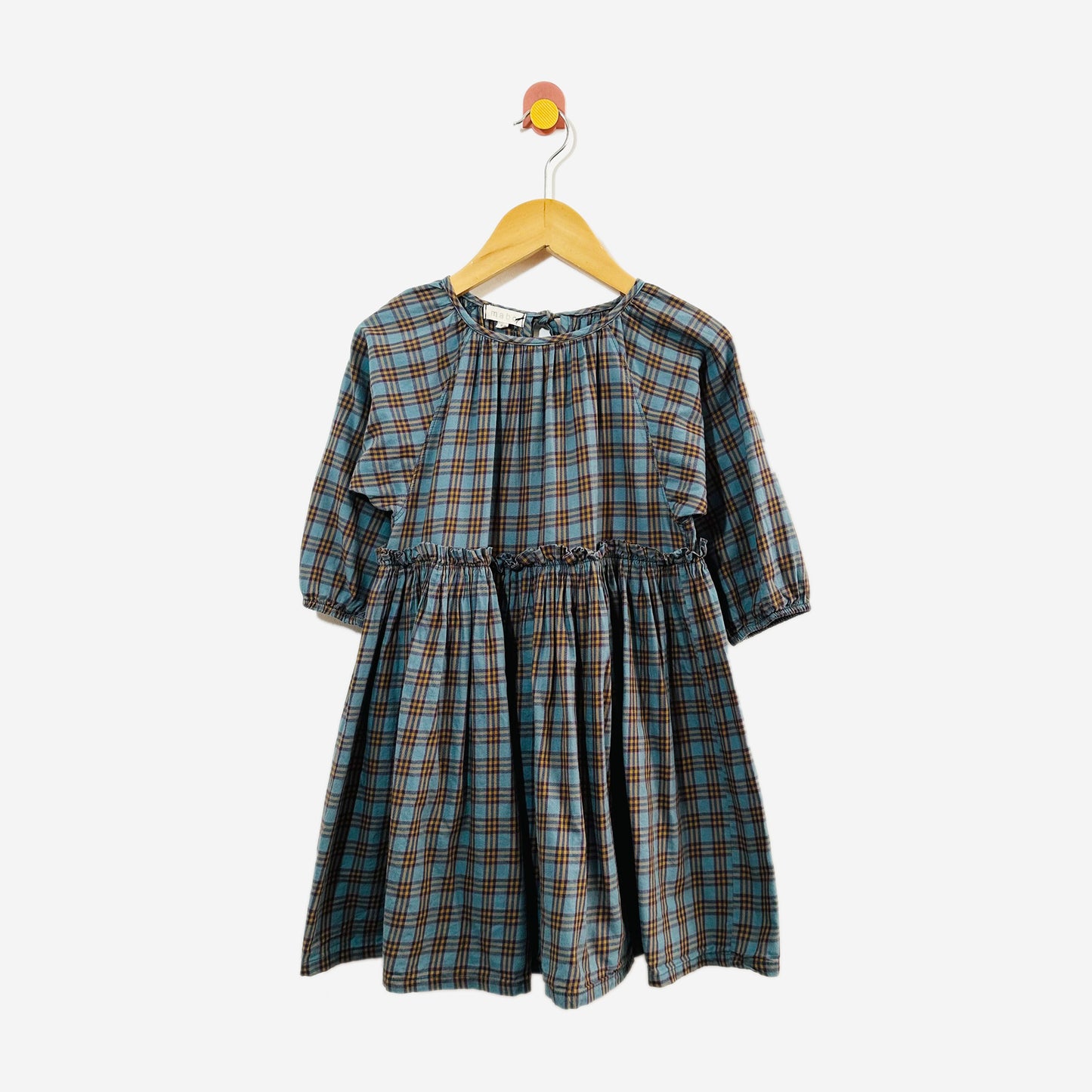 Mabo Plaid Twirl Dress / 7Y