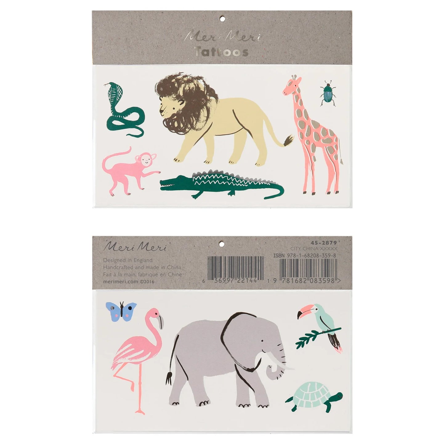 safari trek large temporary tattoos