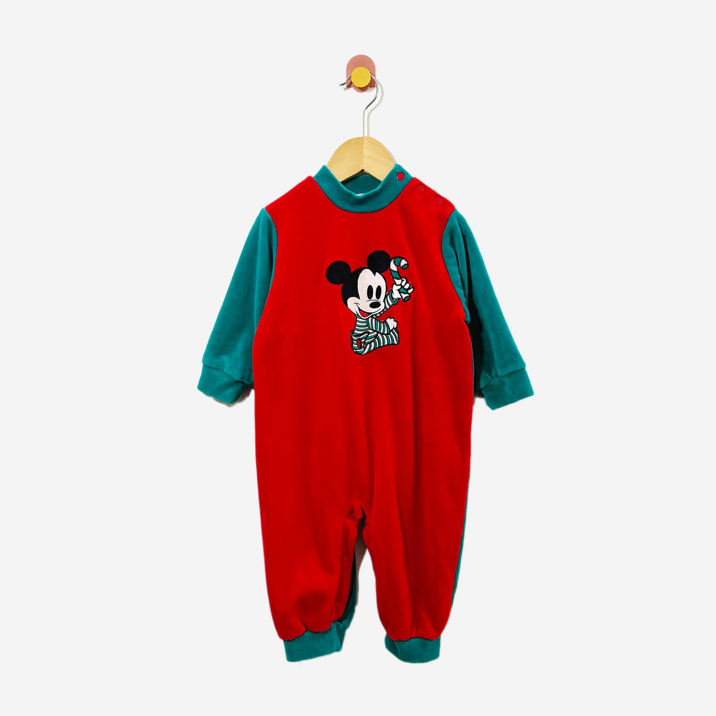 Vintage The Disney Store Holiday Mickey Onesie / 18M