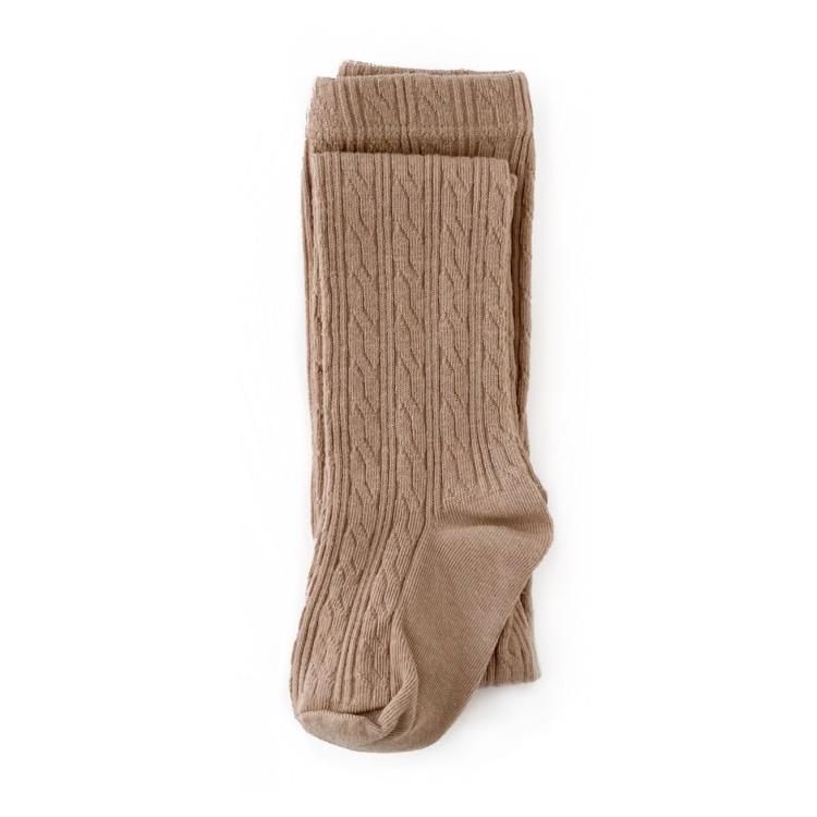 oat cable knit tights by little stocking co.