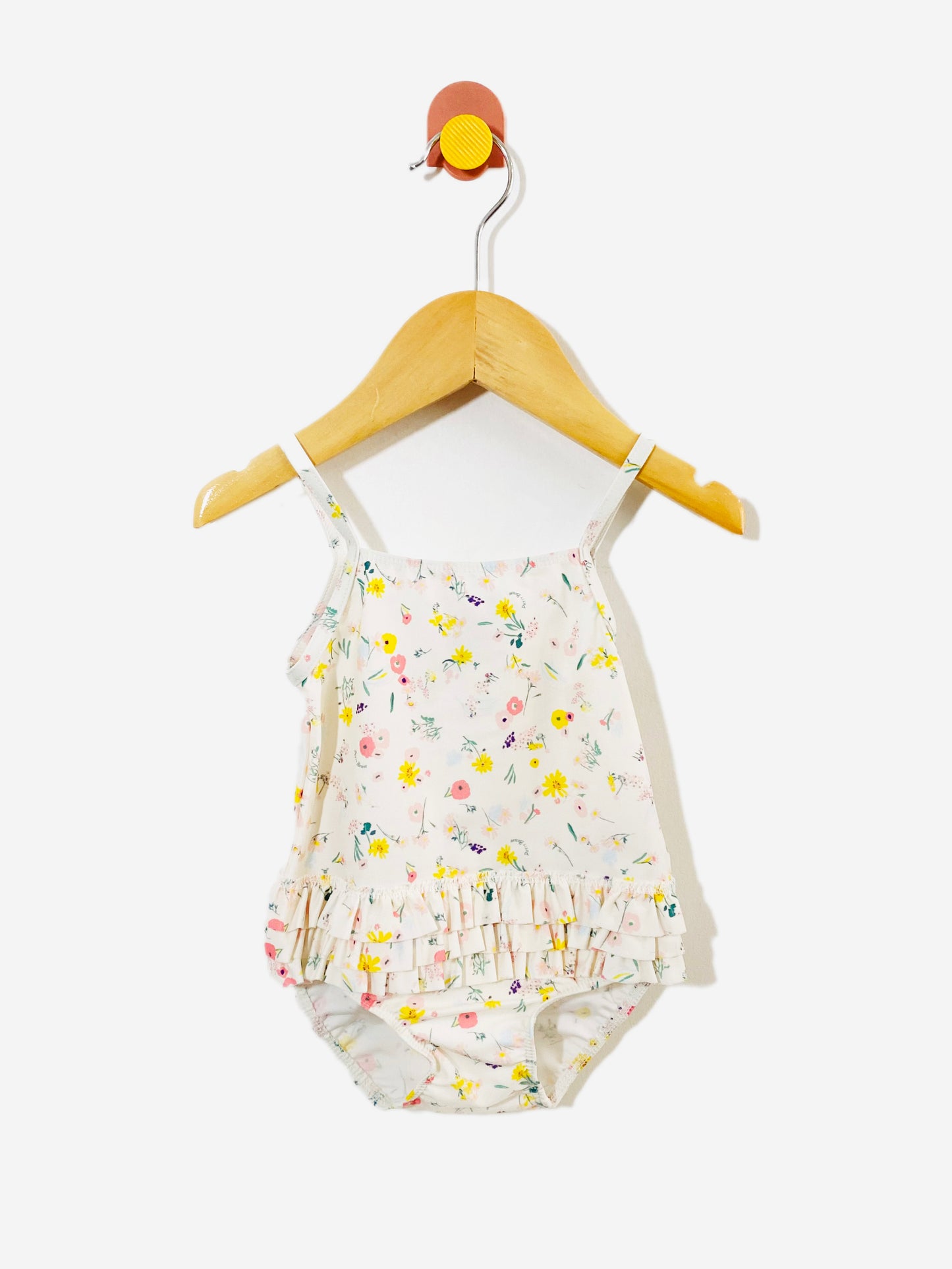 Petit Bateau floral swimsuit / 12M