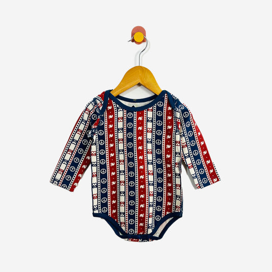 Super Boo Homes Peace Stripe Bodysuit