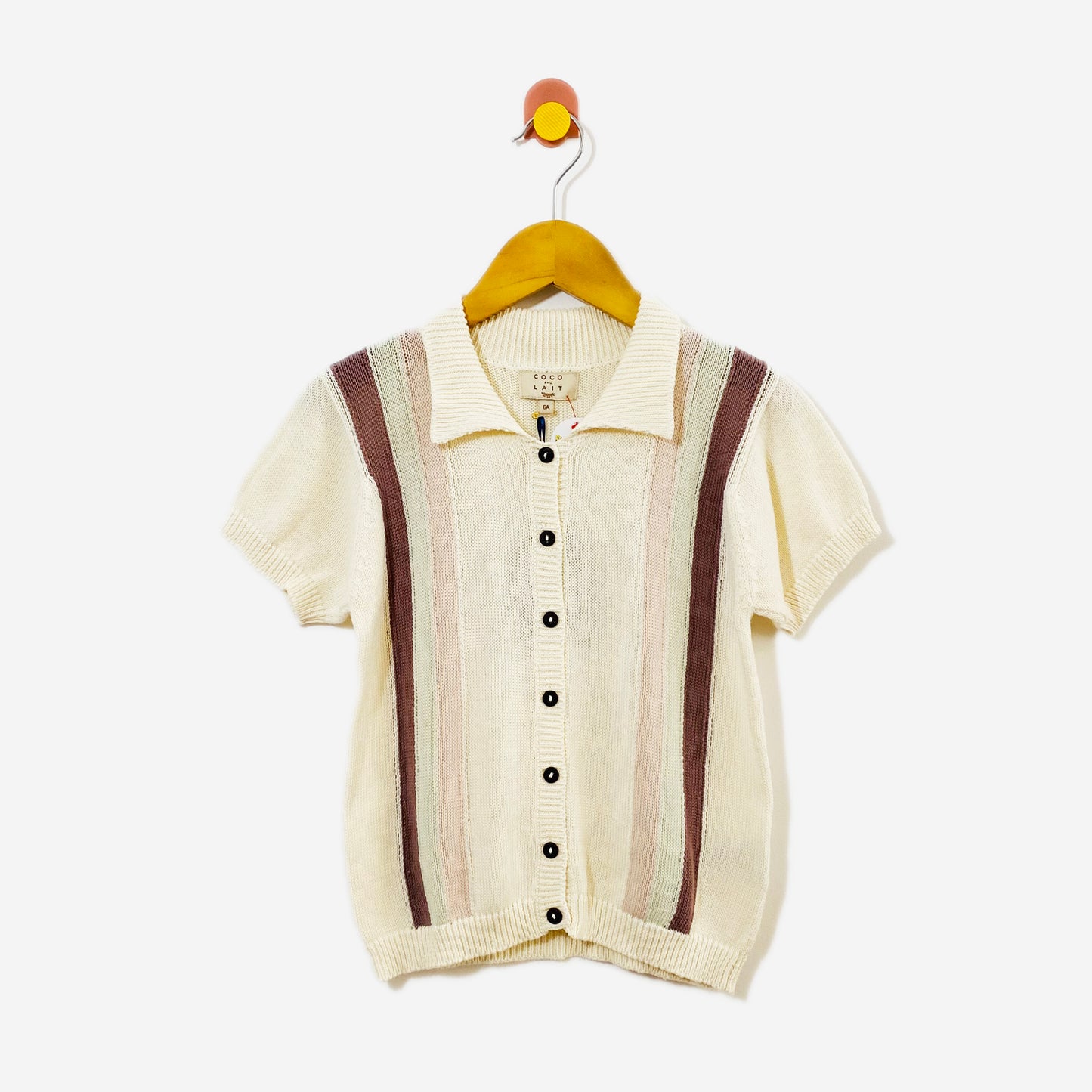 Coco Au Lait Stripe Knit Top / 6Y