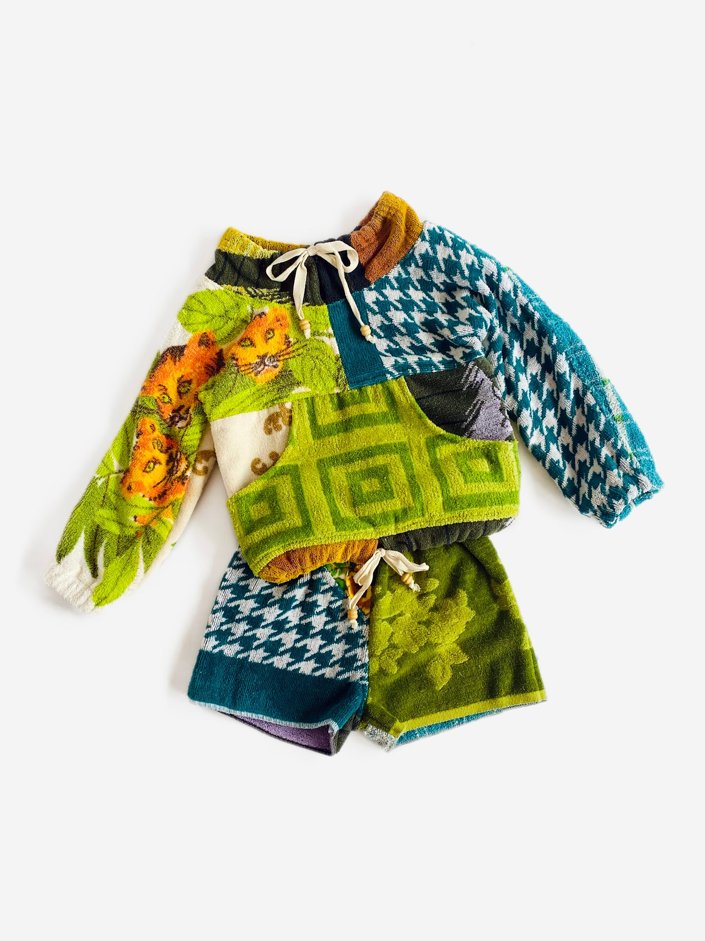 SAJ handmade terry towel set / 2-3Y