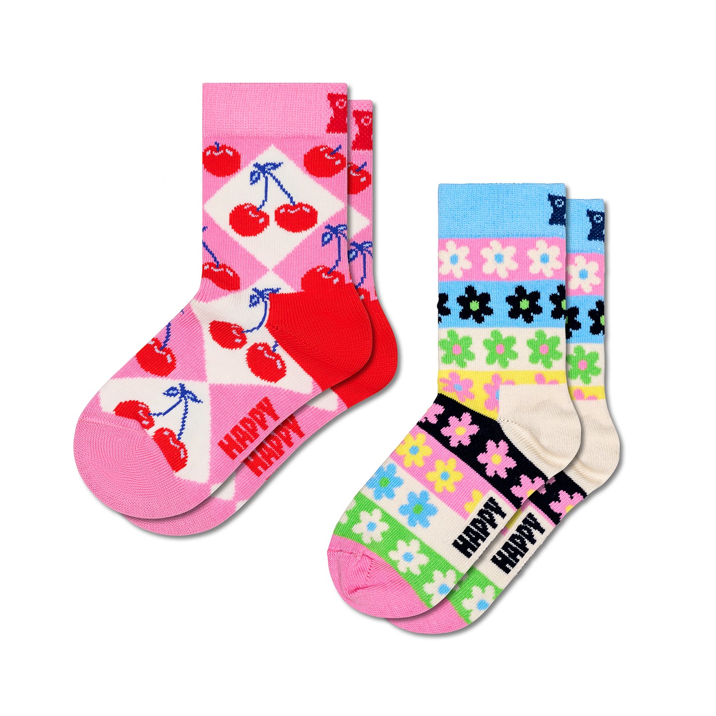 Kids Cherry and Flower Socks by Happy Socks