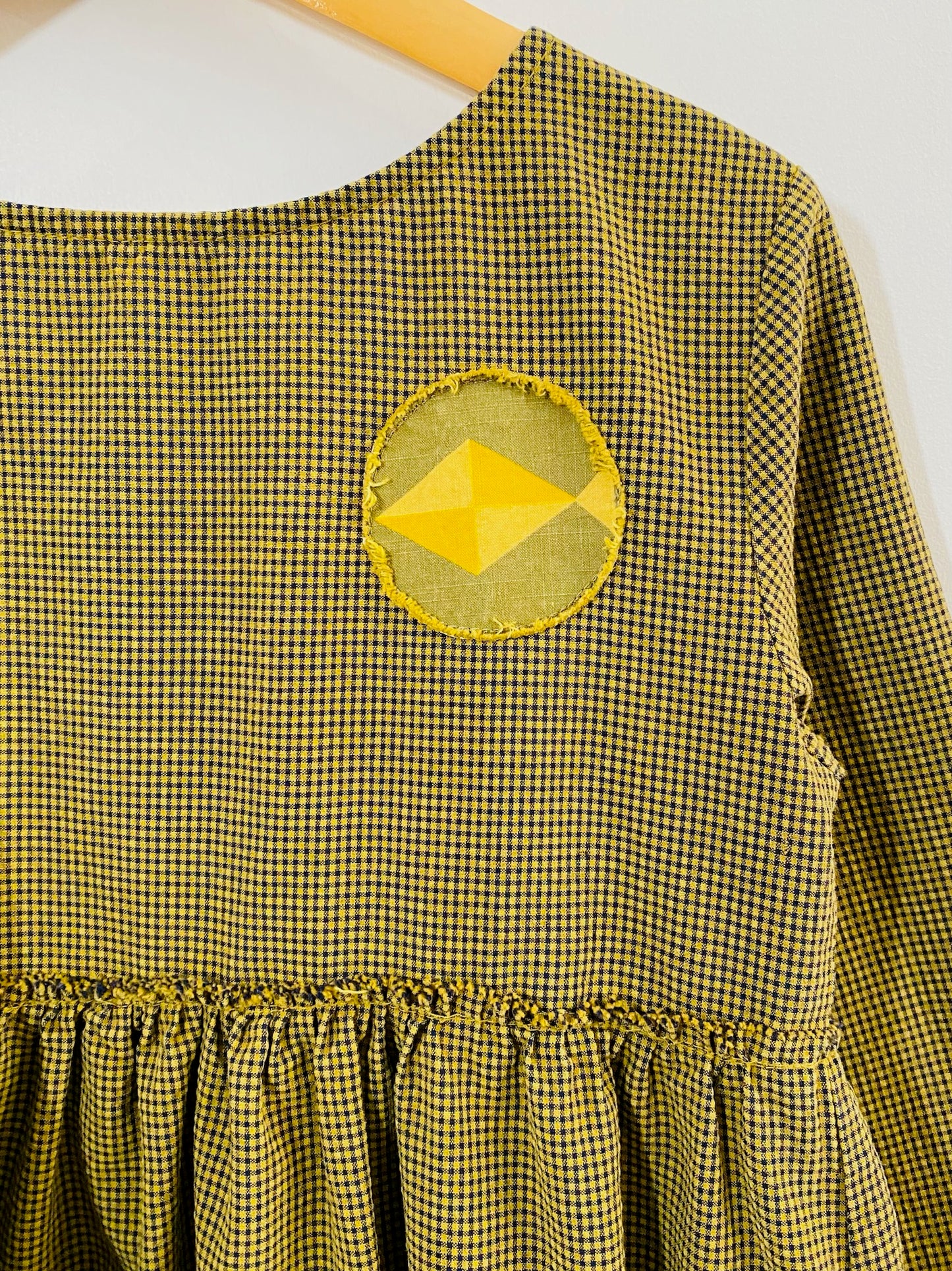 gingham maxi dress / 6-7Y