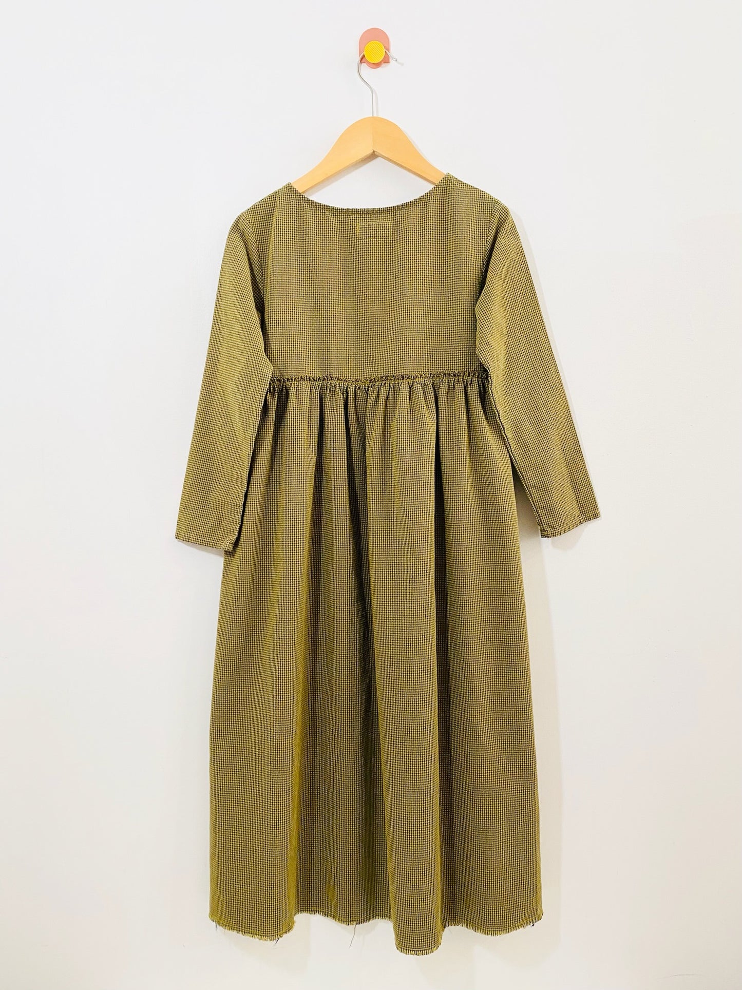gingham maxi dress / 6-7Y