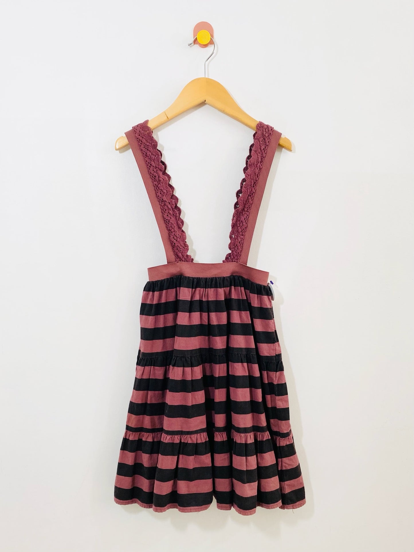 The Animals Observatory stripe suspender skirt / 4Y