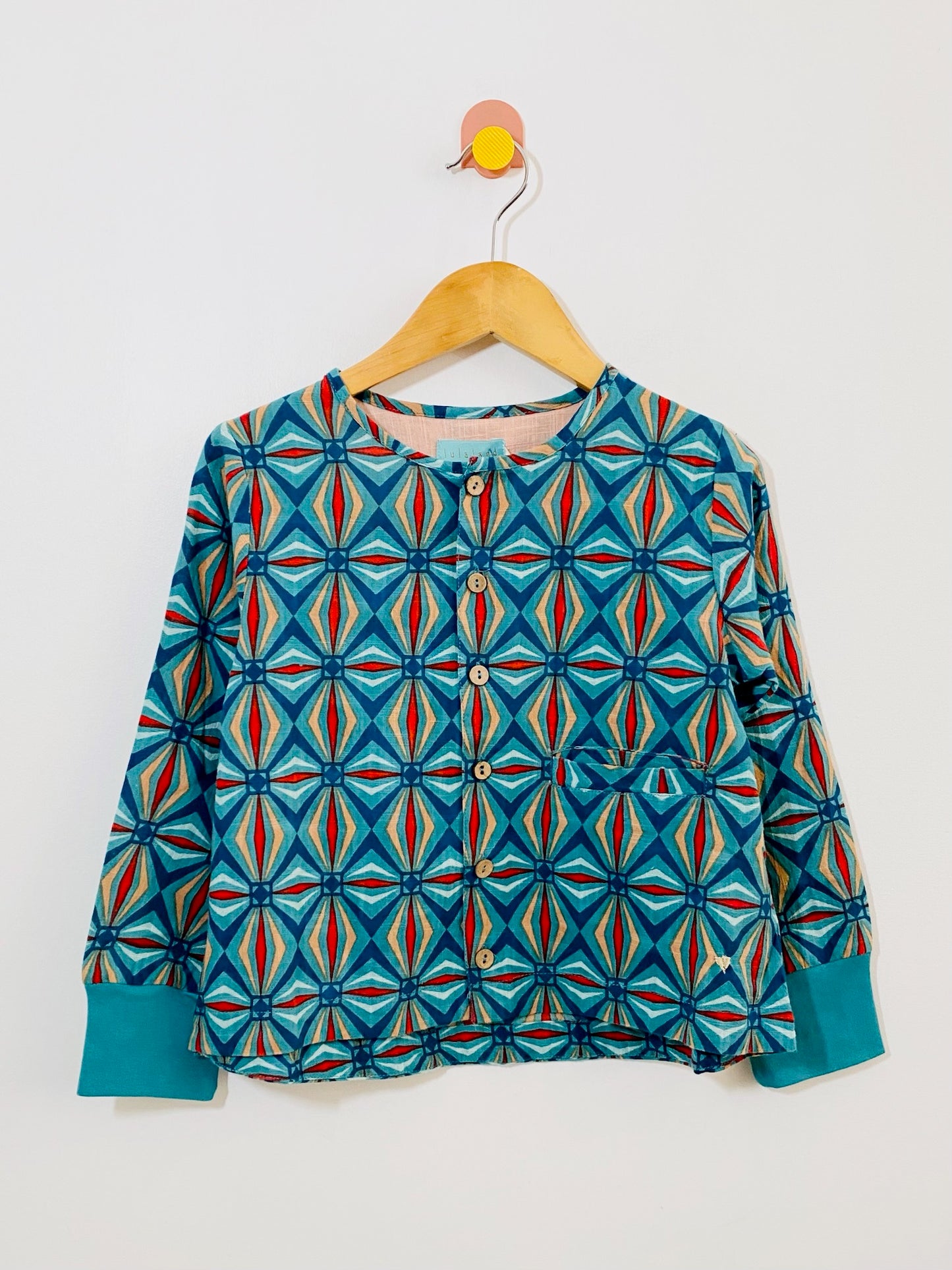 Lulaland mirrored print button-up / 6T