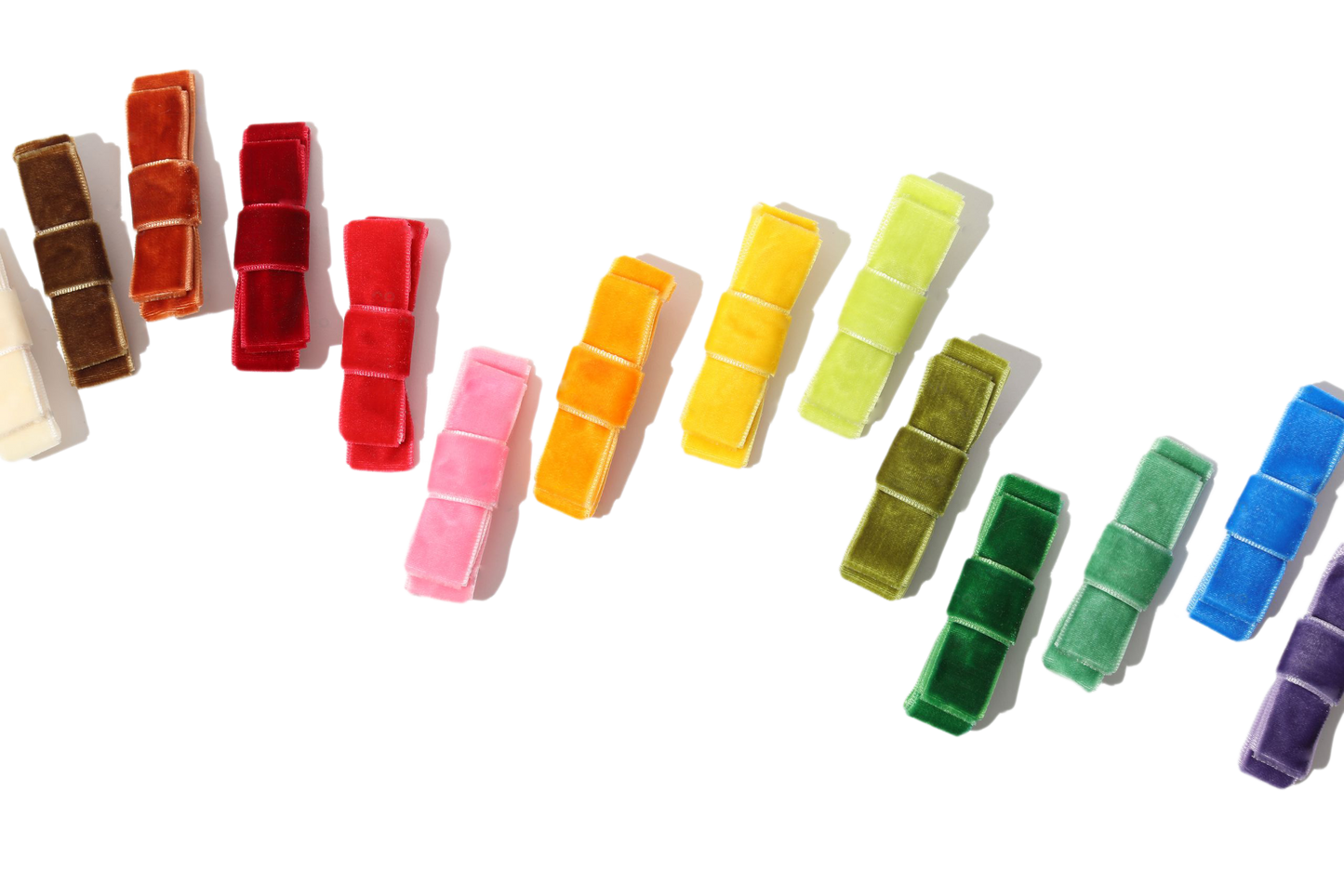 Kids velvet bow hair clips