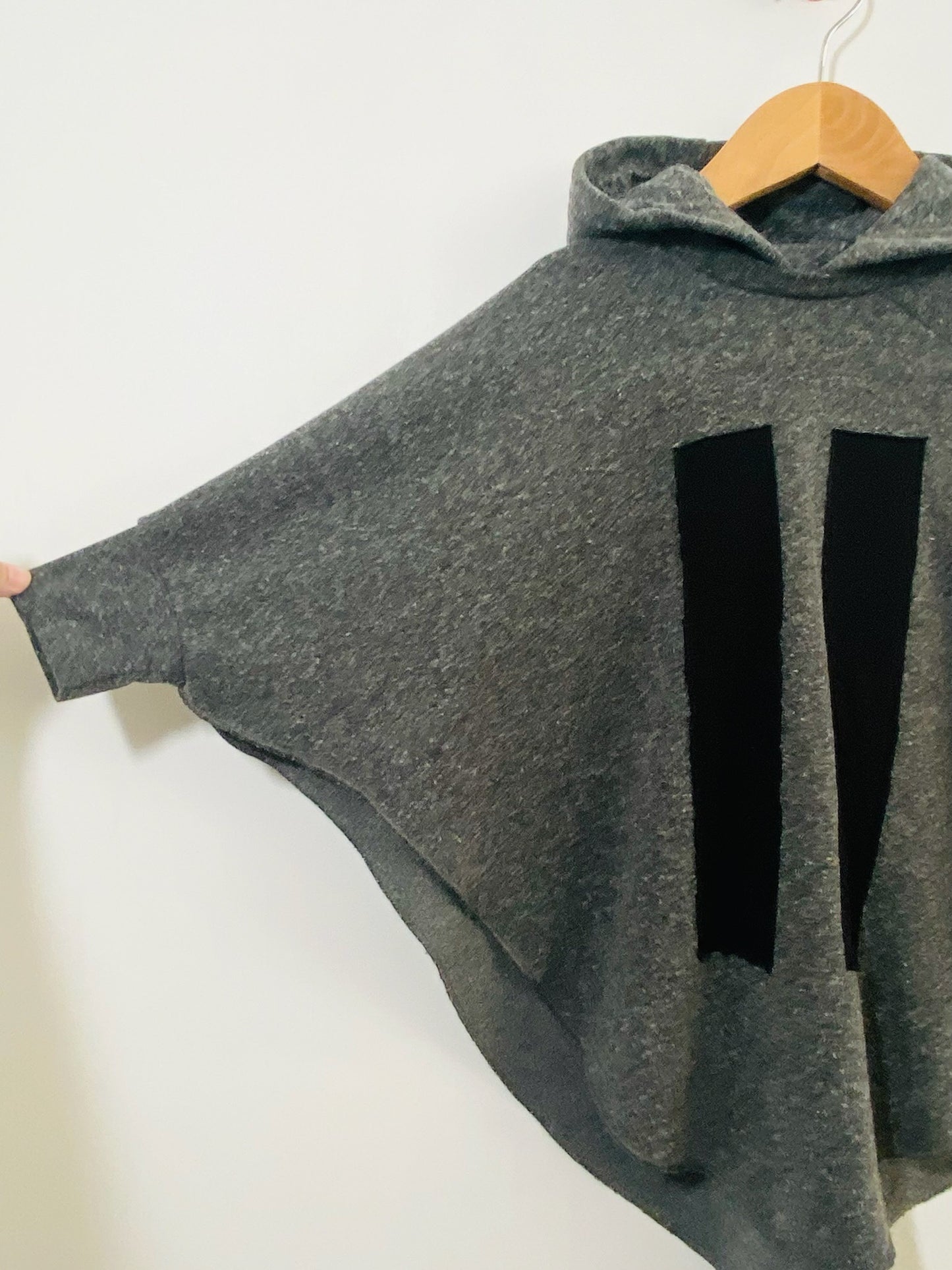 french terry poncho / 3-4y