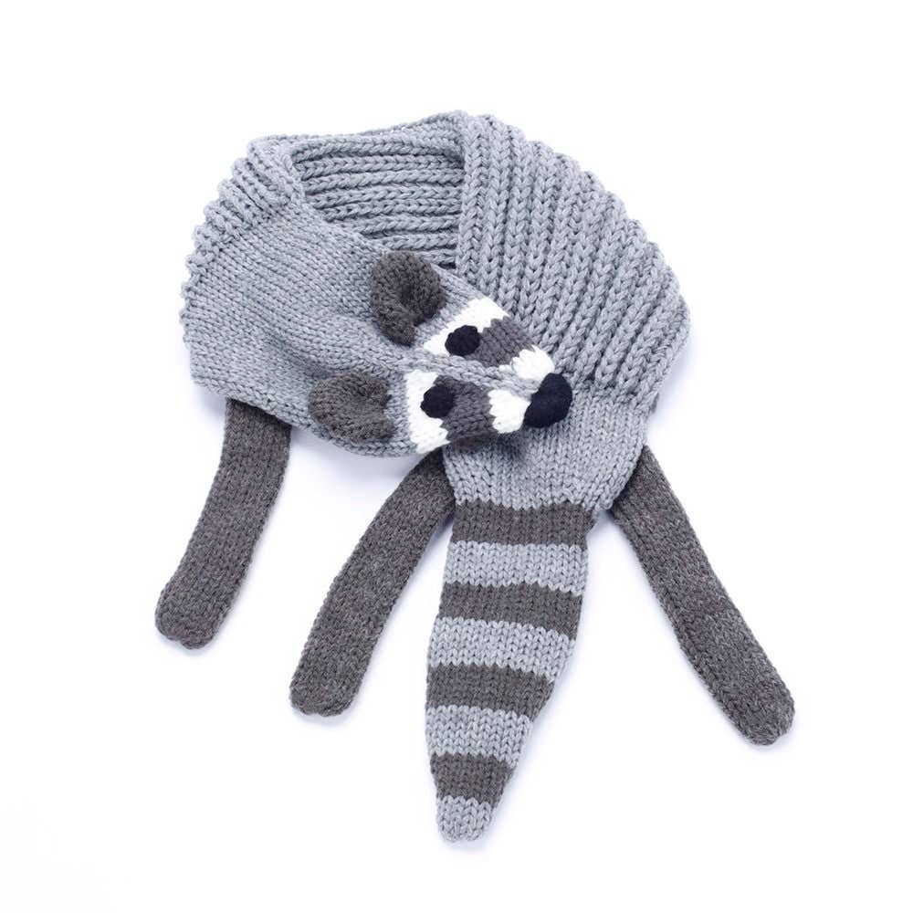 raccoon scarf- grey
