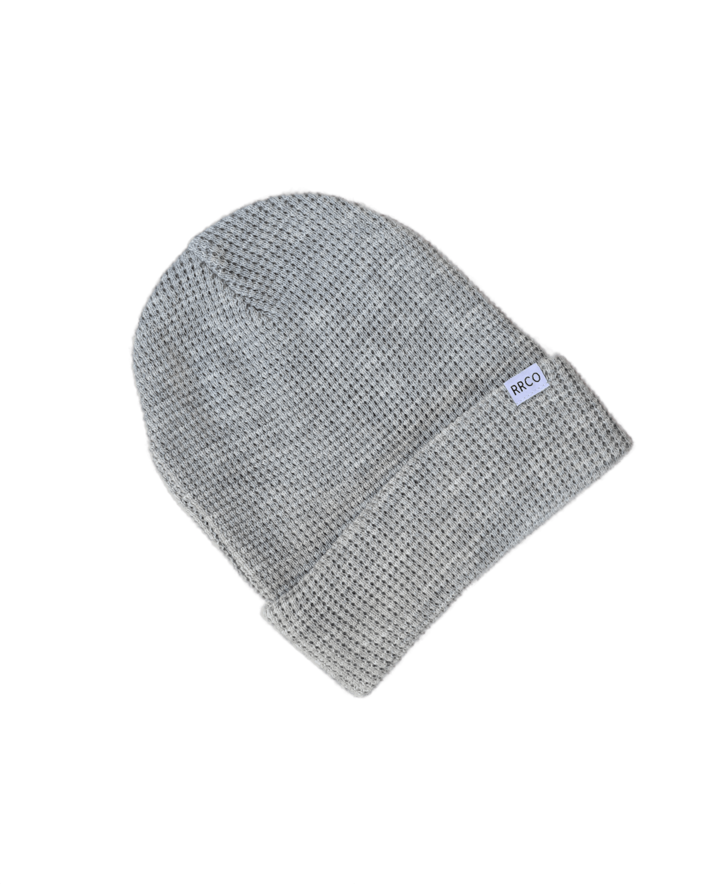 kids waffle beanie - pebble