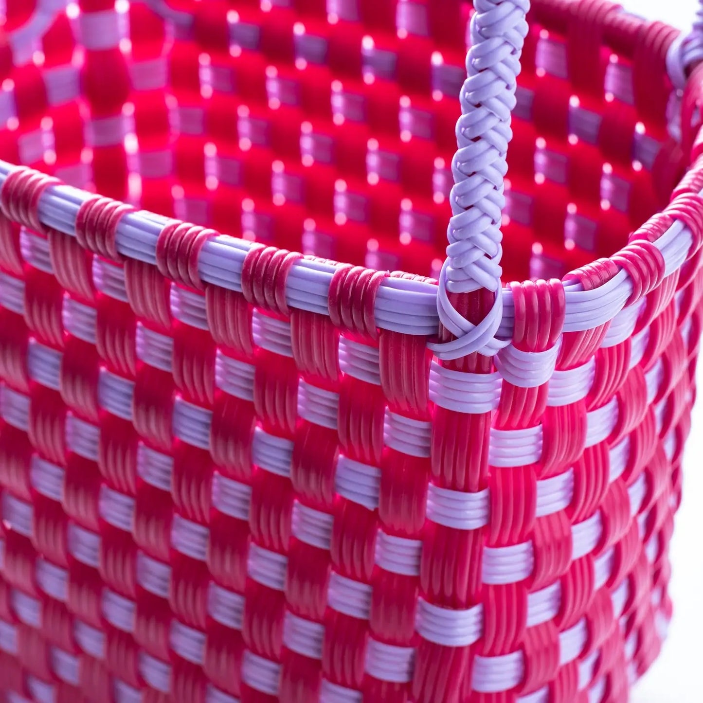 Woven Tote - very berry