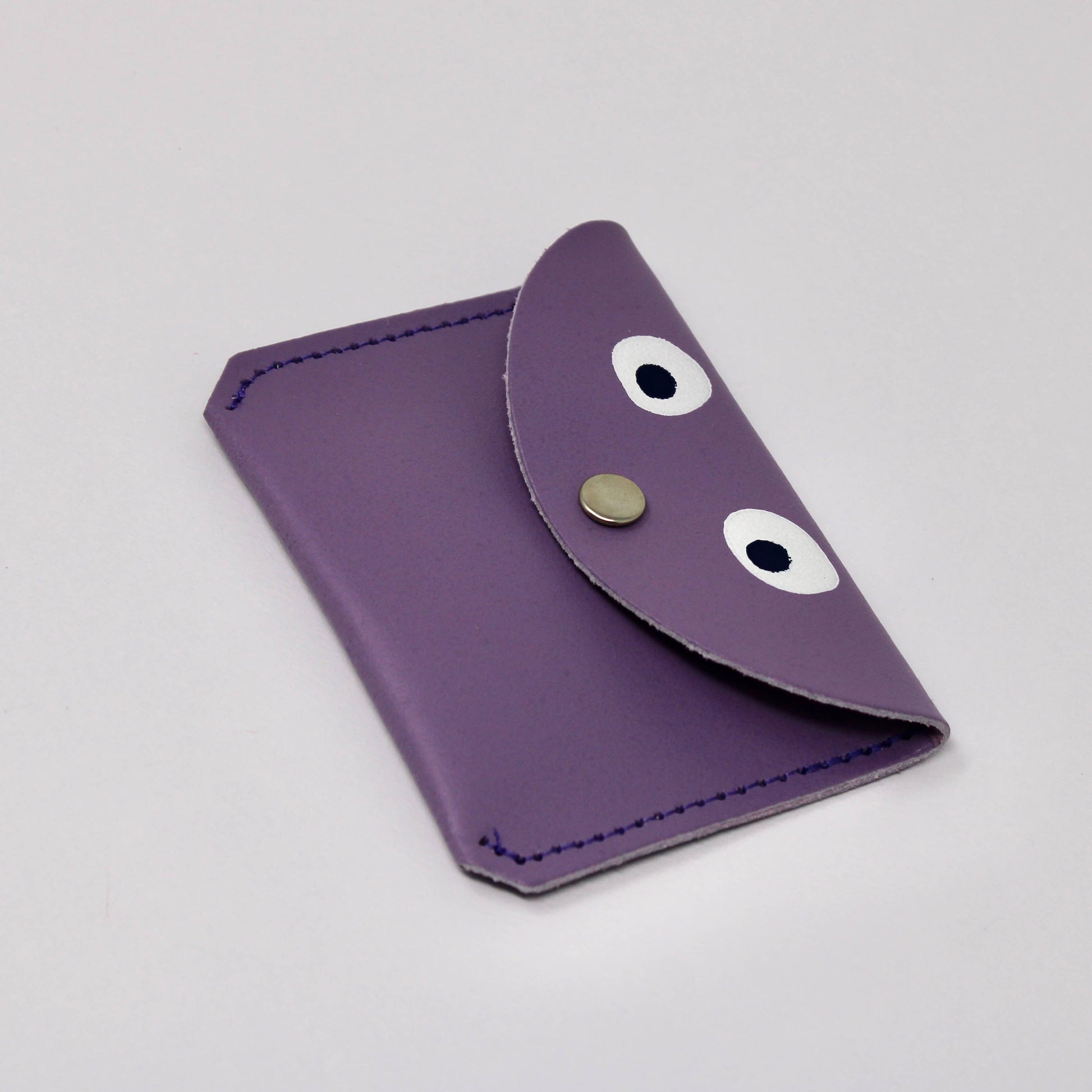 googly eye mini money purse - lilac