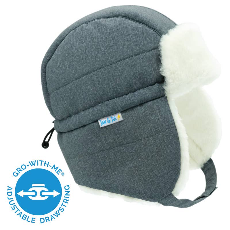 Kids trapper hat - grey