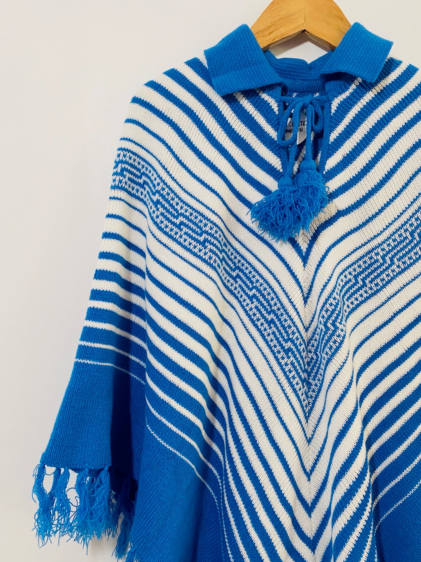 striped knit poncho / 12y