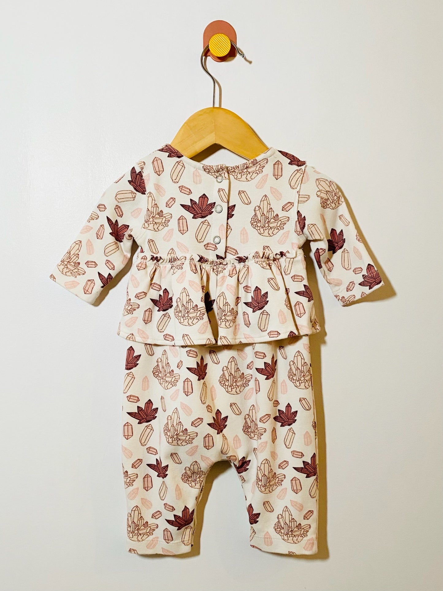quartz print onesie / 0-3m