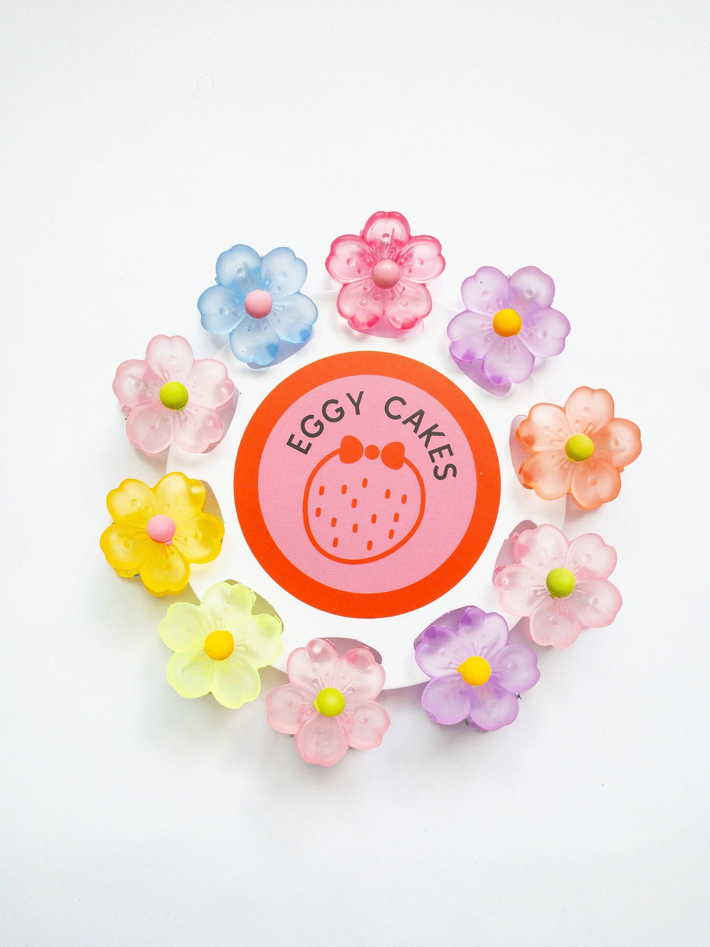 Sakura Flower Small Hair Claws - 10pk