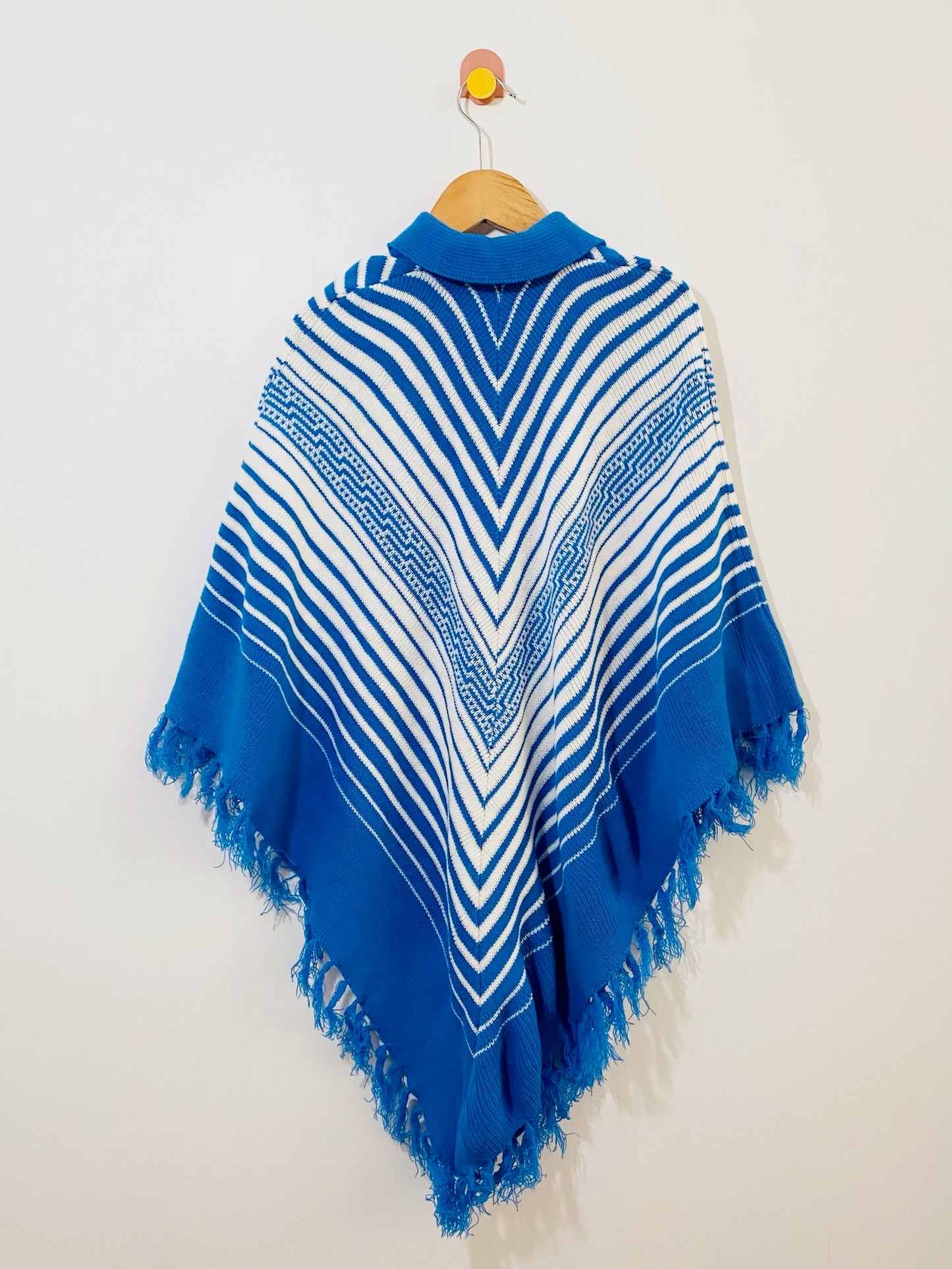 striped knit poncho / 12y