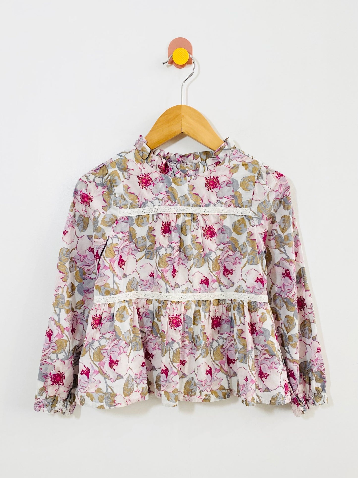 Janie & Jack floral blouse / 6Y