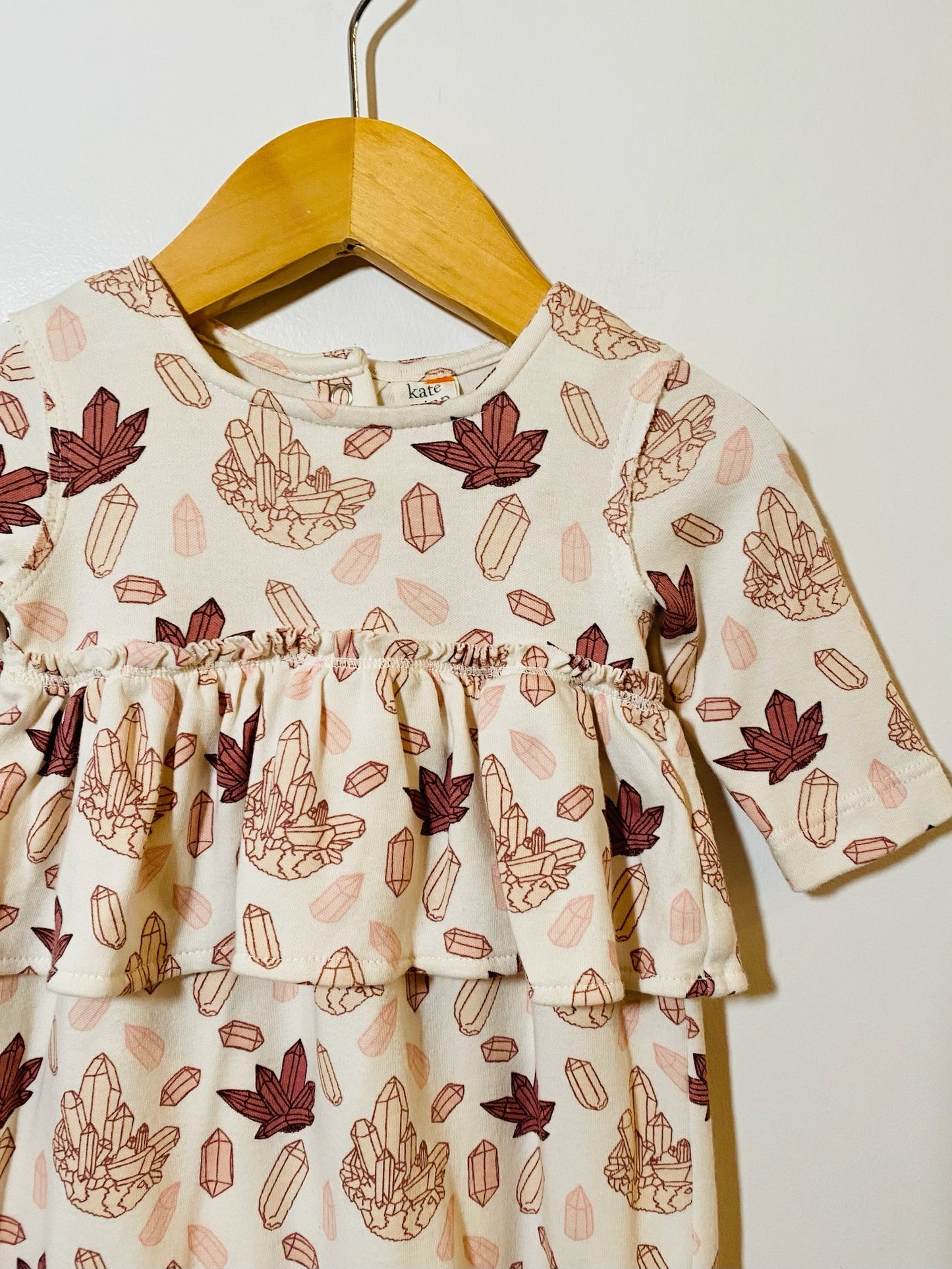 quartz print onesie / 0-3m