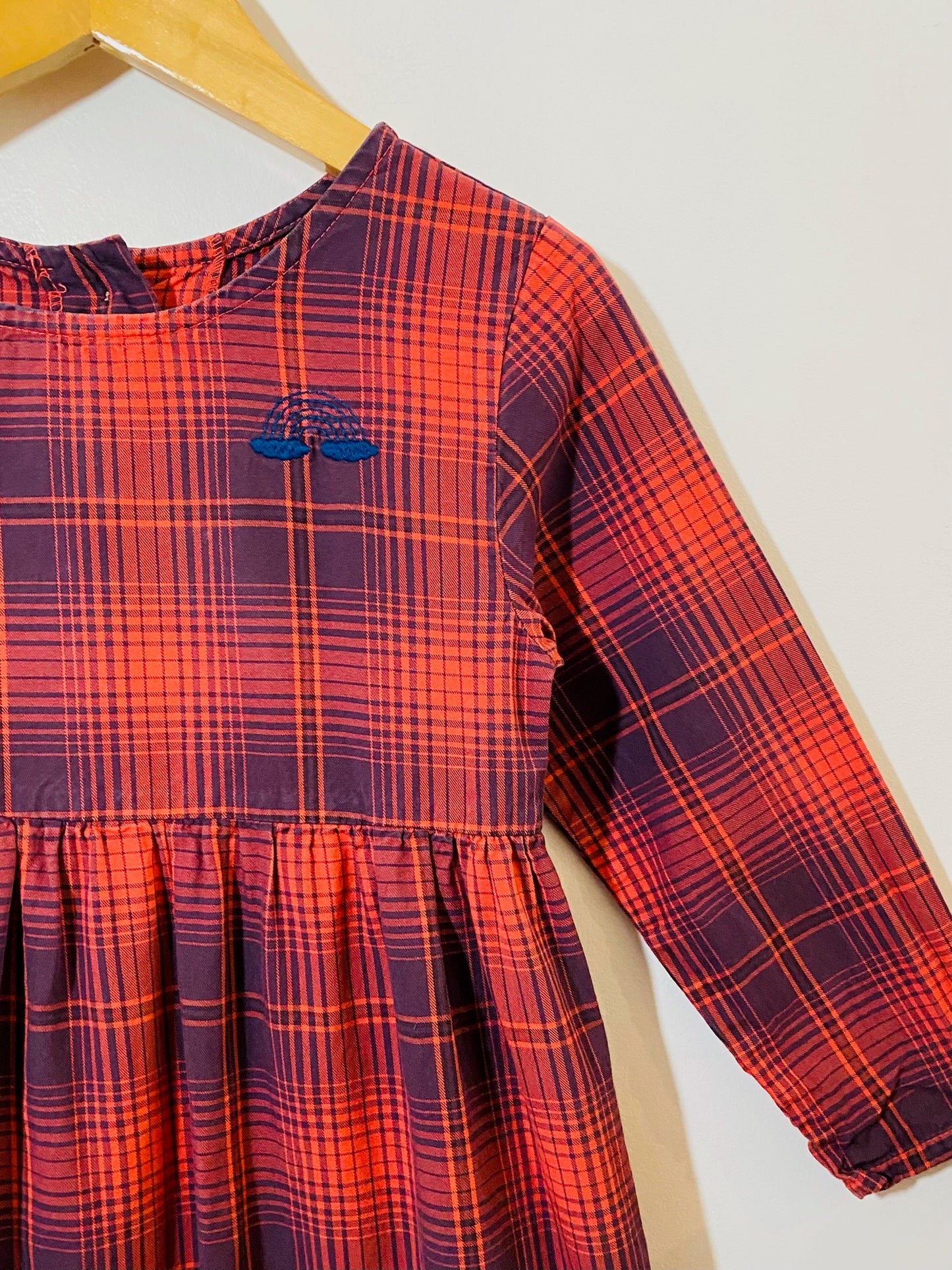 plaid maxi dress / 4-5y