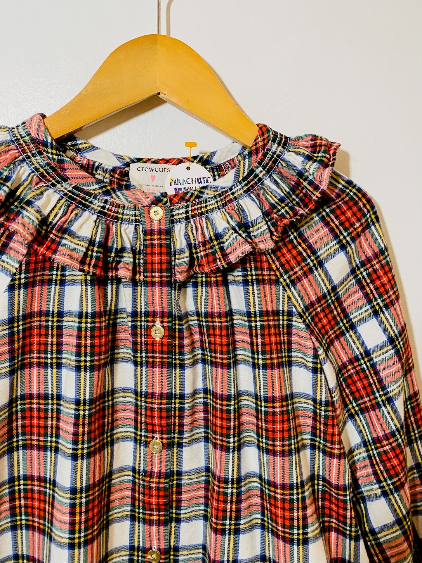 plaid button up / 8-9y