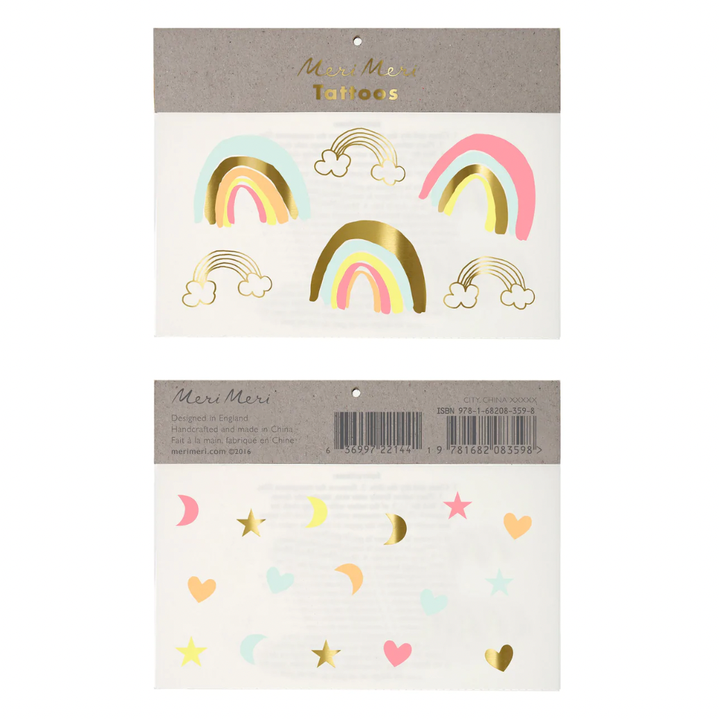 neon rainbows large tattoos (x 2)