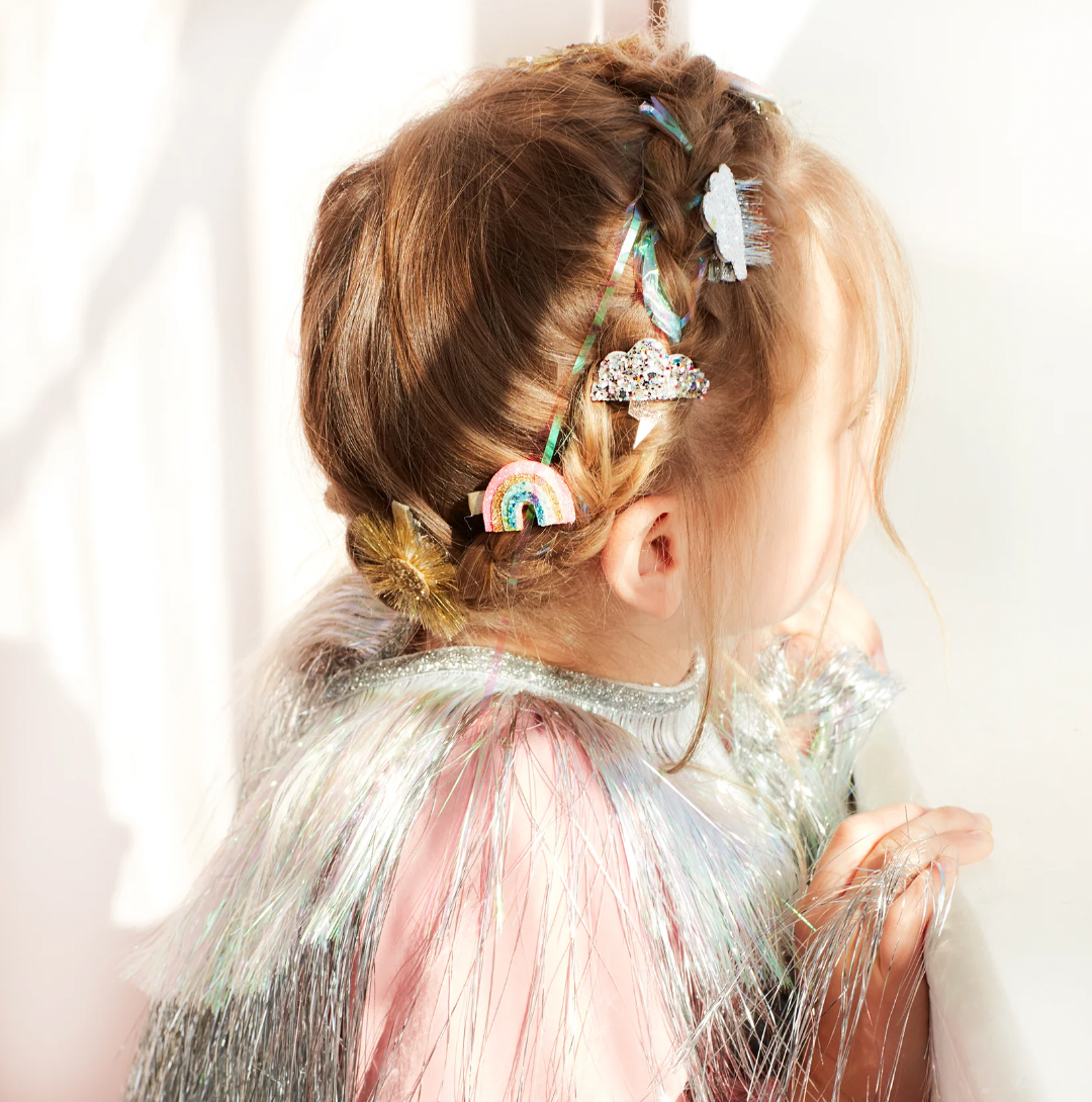 sparkly weather hair clips
