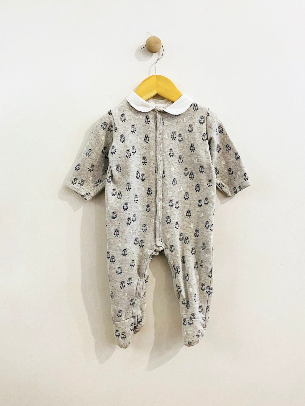 winter footed onesie / 12m