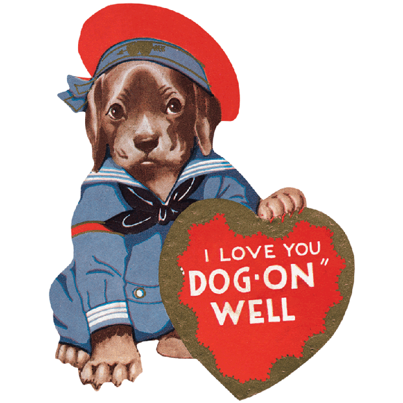 Laughing Elephant - vintage inspired Valentine sticker