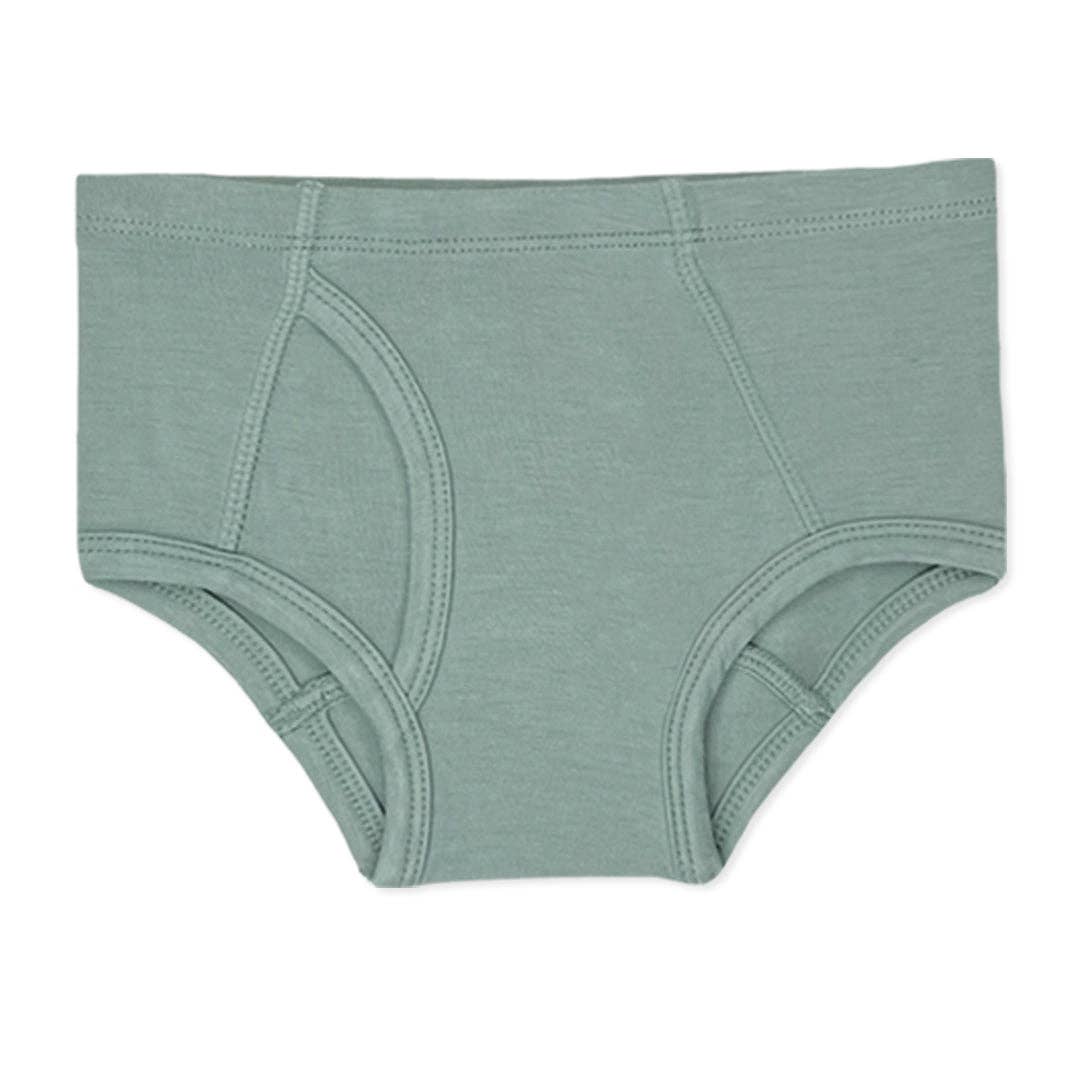 Green underwear on a white background