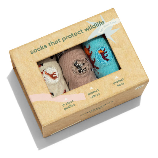 Conscious Step - Boxed Set Kids Socks that Protect Wildlife