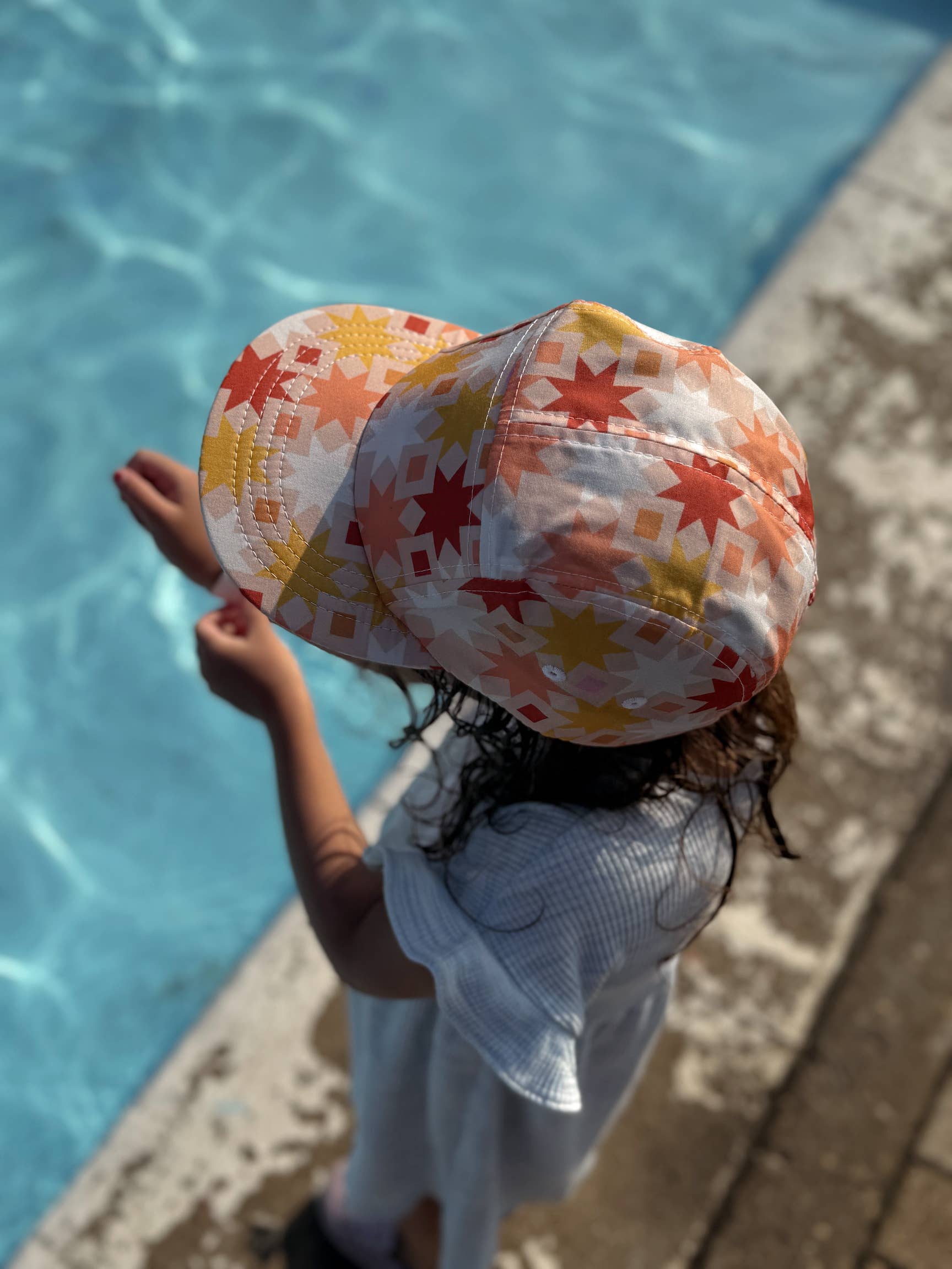 Kids Twill & Pine Five Panel Hat- Sunset Quilt