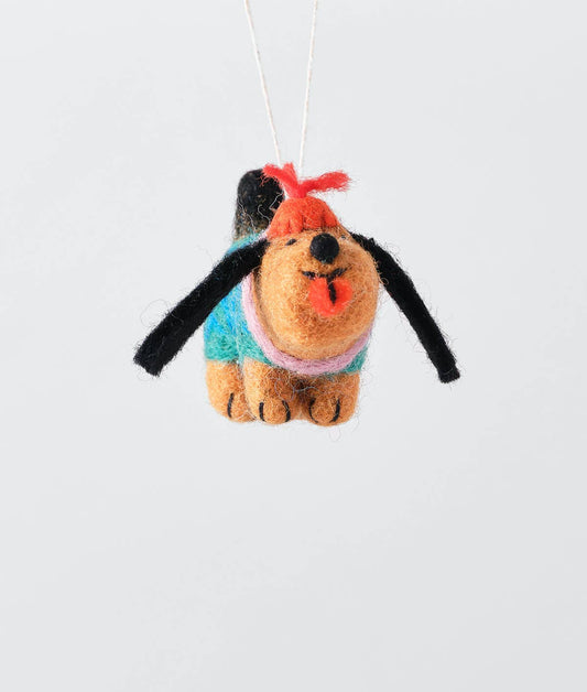 Wrap 'Wiener' Hanging Felt Ornament