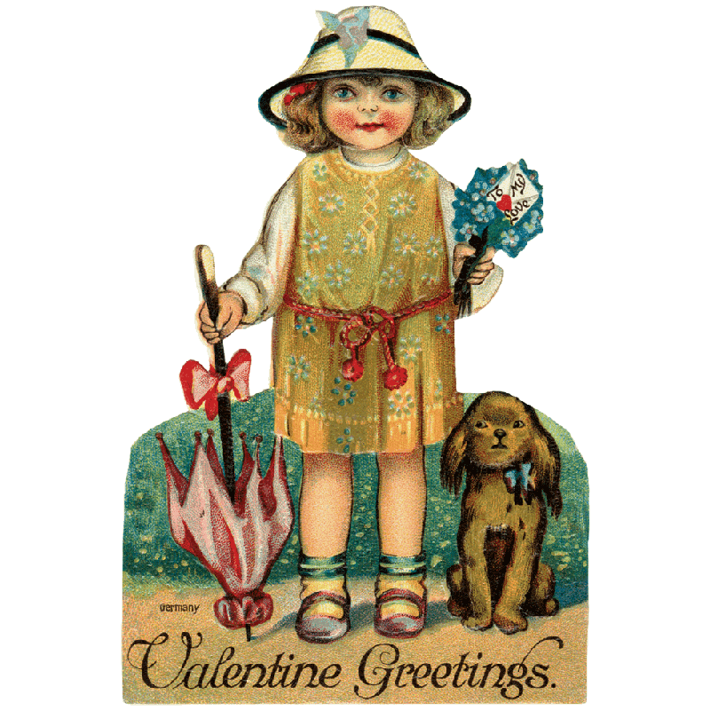 Laughing Elephant - vintage inspired Valentine sticker