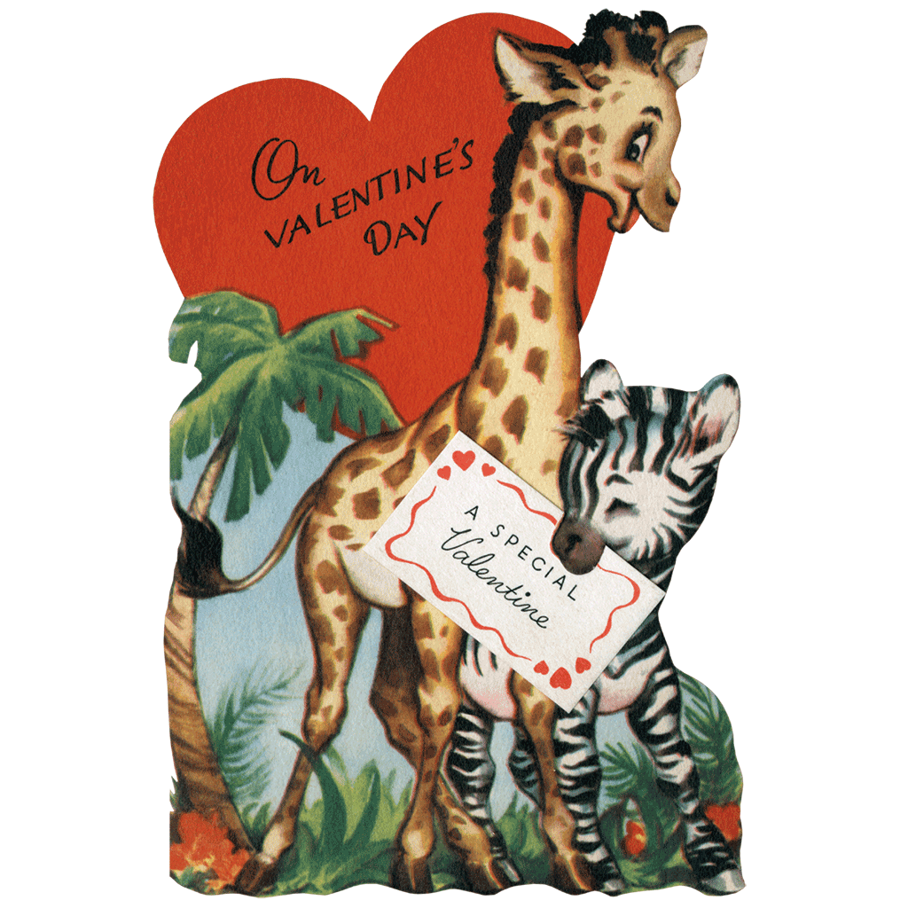 Laughing Elephant - Retro Valentines - Valentines Packet