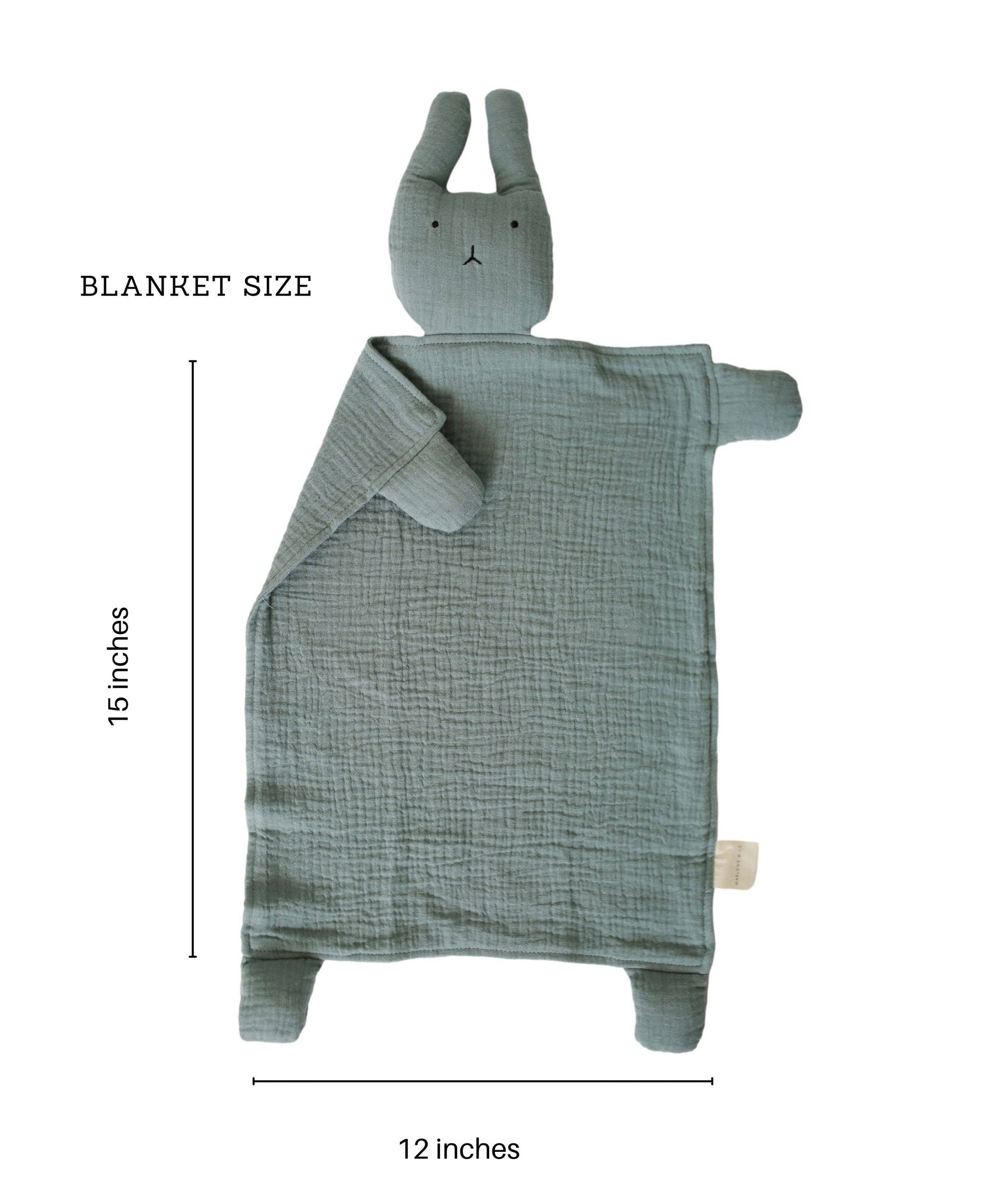 Marlowe & Co Sage Bunny Lovey Blanket