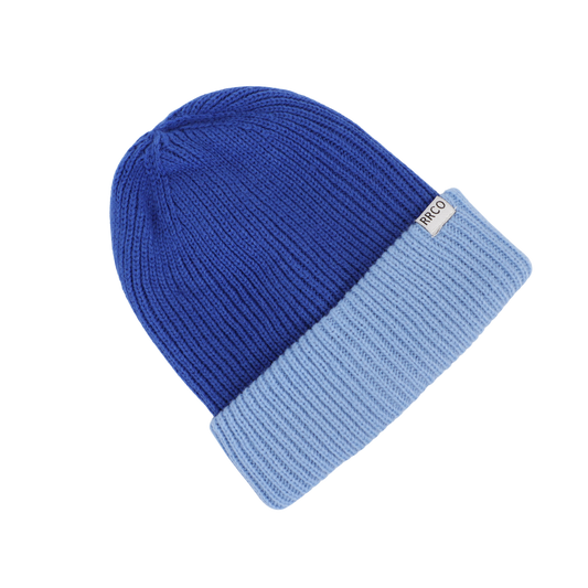 Rad River Co. Thick Knit Beanie- Blue/Light Blue