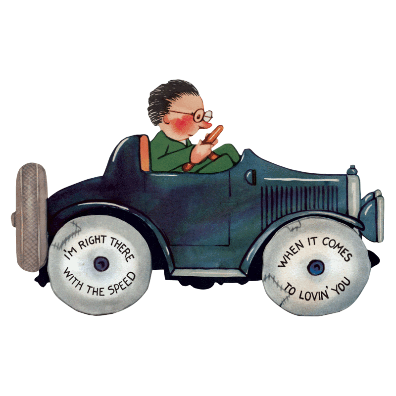 Laughing Elephant - vintage inspired Valentine sticker