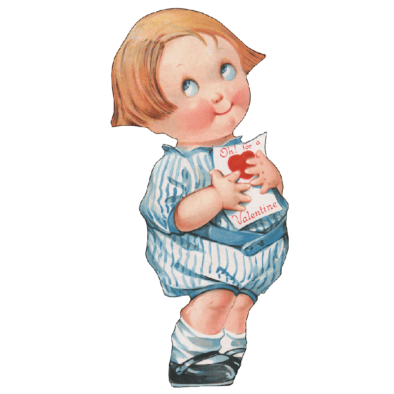 Laughing Elephant - vintage inspired Valentine sticker